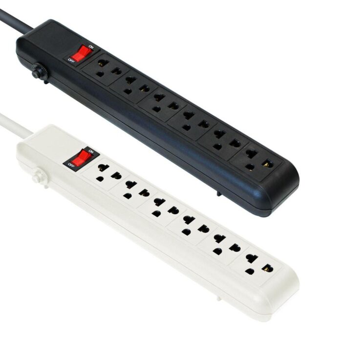 Regleta ARGOM 6 CONECTORES 110V/ ARG-AC-0252WT/ (400330)