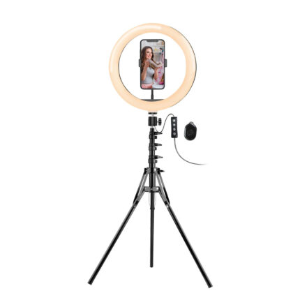 ARO DE LUZ ARGOM SELFIE RING LIGTH BT/TIPOD PRO 9320 10" ARG-LP-9320BK (400205)