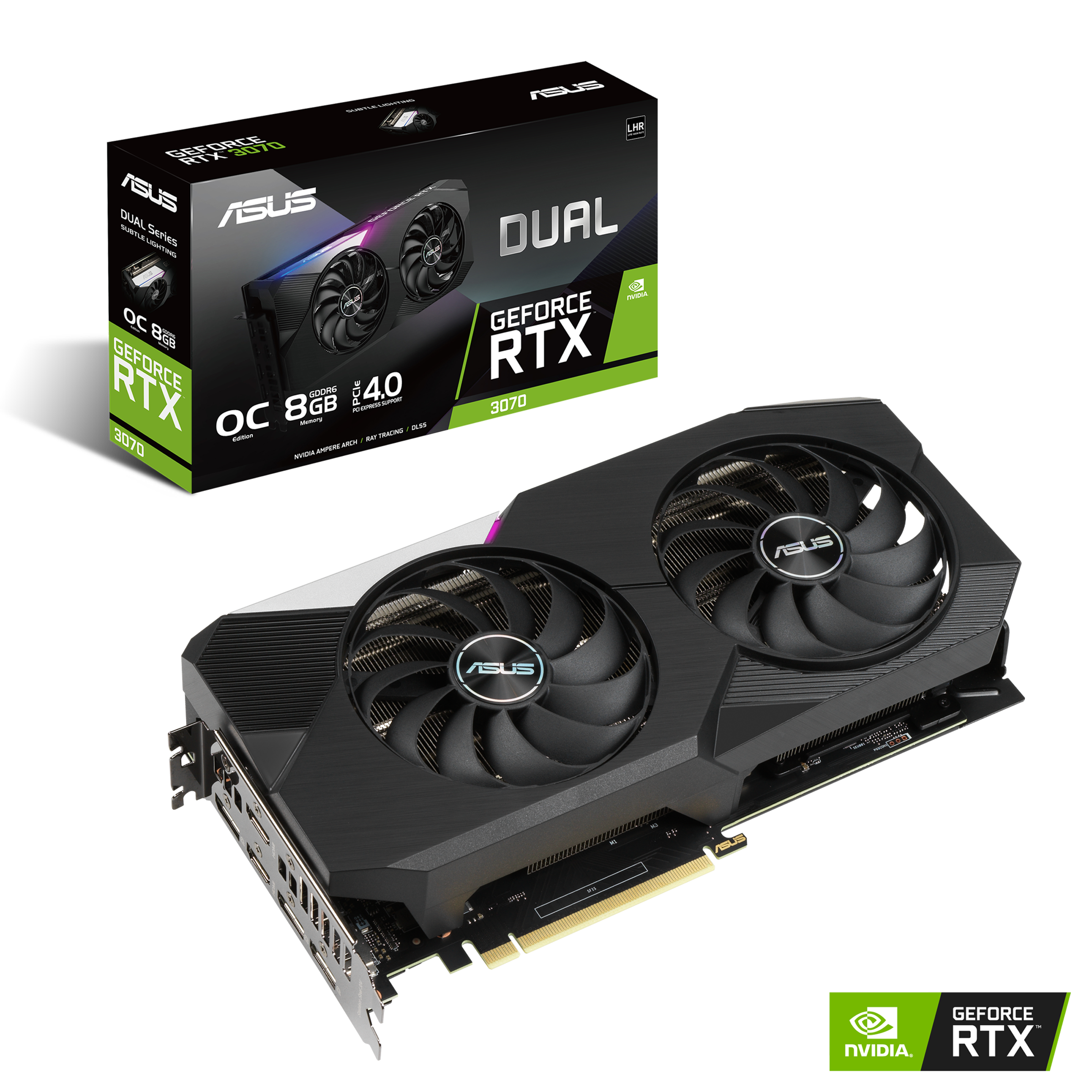 Tarjeta de Video ASUS Dual GeForce RTX 3070 V2 OC Edition 8GB 256 Bit GDDR6 PCI Express 4.0 x16 130042