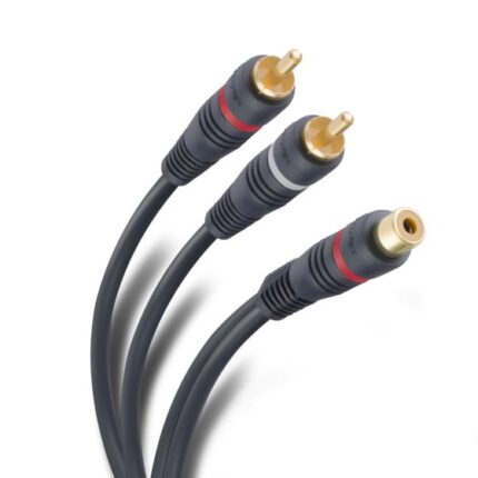 ADAPTADOR HOME THEATER PLUGS RCA 2 PLUGS  RCA A JACK RCA 15CM 254-025  (400012)