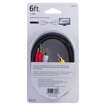 CABLE AUDIO/VIDEO GE 3 RCA MM 1.80 MTS 33608 ( 400339)