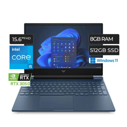 LAPTOP  HP Victus 15-FA0033, i5-12450H, 8GB RAM, 512GB SSD, NVIDIA GeForce RTX 3050/4GB, Webcam, BT, 15.6”(1920X1080)144Hz, W11, Blue (140449)