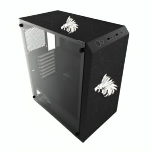 CASE GAMING RGB  EAGLE WARRIOR CG01W8RA001C MID TOWER SIN VENTILACIÓN INCLUIDA CON VIDRIO LATERAL