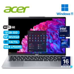 Laptop ACER INTEL CORE ULTRA 7, 16GB RAM, 512GB SSD, 16` FHD  DISPLAY, WEBCAM, WINDOWS 11