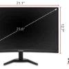 MONITOR 24 PULG VIEWSONIC VX2468-PC-MHD FULL HD CURVED 1920X1080 165HZ 2MS HDMI DISPLAY PORT ) FreeSync