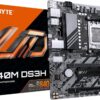 TARJETA MADRE GIGABYTE B840M DS3H AM5 MICRO ATX DDR5 NEGRO/PLATEADO - miniatura 1
