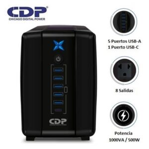UPS 1000VA CDP (R-UPR 1008) 1000VA/500WATTS 8 TOMAS (154022)