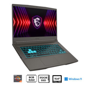 MSI Thin A15 Gaming,AMD Ryzen 5-7535HS,8GB,512GB SSD,GeForce RTX 4050/6GB,15.6”(19201080)144HZ,Black THINA15B7466