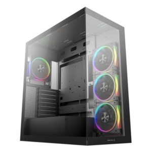 CASE RGB DEEPCOOL CG580 4F V2 MID TOWER VENTILADORES 4 DE 120MM CON VIDRIO FRONTAL Y LATERAL R-CG580-BKADA4-G-2