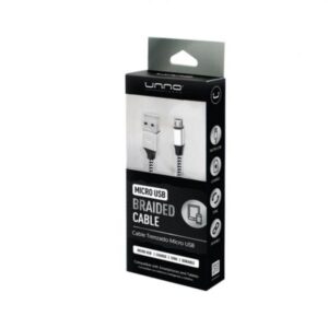 CABLE UNNO CB4061SV MICRO USB BRAIDED SILVER 1.5MT (400465)