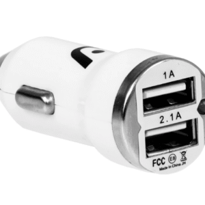 Cargador ARGOM ARG-AC-0102 PARA CARRO DUAL USB 2.1 COLOR BLANCO (300598)