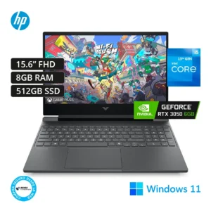 HP VICTUS 15-FA2013 GAMING Core™ Intel Core i5-13420H 512GB SSD 8GB 15.6" 144Hz WIN11 NVIDIA® RTX 3050 6144MB