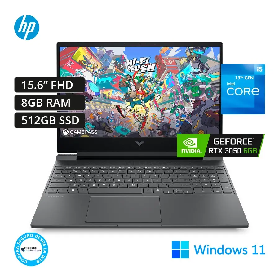 HP VICTUS 15-FA2013 GAMING Core™ Intel Core i5-13420H 512GB SSD 8GB 15.6" 144Hz WIN11 NVIDIA® RTX 3050 6144MB (140562)