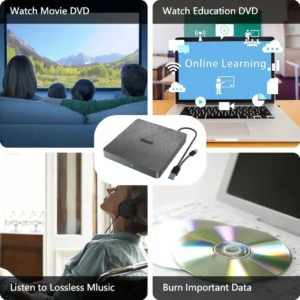 QUEMADOR DOUBLE INTERFACE EXTERNAL OPTICAL DRIVE USB 3.0 CB31005 (190016)