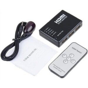 SWITCH  HDMI con 5 entradas y 1 salida con mando a distancia Modelo 1408a/1408b/1408at/148bt (175716)