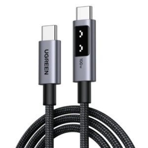 CABLE USB-C A USB-C UGREEN L509 100W 2M CON LED DISPLAY 35512