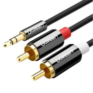 CABLE UGREEN AV116 MACHO 3.5MM A MACHO 2RCA 1.5M 10583