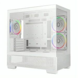 CASE ARGB DEEPCOOL CG380 3F WH MID TOWER VENTILADORES 3 DE 120 MM CON PANEL LATERAL Y FRONTAL R-CG380-WHAGM3-G