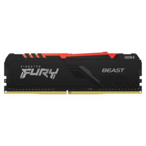 MEMORIA RAM PC 16GB KINGSTON KF432C16BBA/16 DDR4 3200 MHZ CL16 1.35 V FURY BEAST RGB. INFRARED SYNC. XMP. RYZEN READY DIMM 288 PINES NEGRO