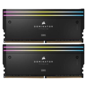 MEMORIA RAM PC 32GB (2×16GB) CORSAIR DOMINATOR TITANIUM DDR5 7200MHz CL34 1.45V RGB CMP32GX5M2X7200C34 NEGRO