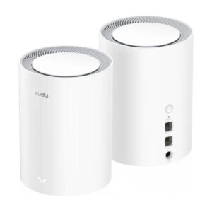 SISTEMA WIFI CUDY M1800(2-PACK) 2.0 DOBLE BANDA (5GHZ) AX1800 CUDY MESH HASTA 1000MBPS BLANCO