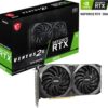 TARJETA DE VIDEO MSI GEFORCE RTX 3060 VENTUS 2X 12G OC GDDR6 1807 MHZ 912-V397-1008 NEGRO