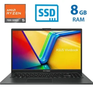 Laptop Asus VivoBook Go 15 Ryzen 5 7520U 8GB 512GB SSD 15.6" HD W11 Teclado en Ingles Negro E1504FA-WS51