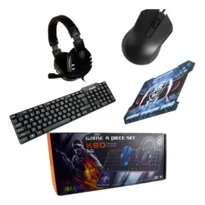 KIT 4 EN 1 KARLER BASS RGB MOUSE/TECLADO/ALMOHADILLA/AUDIFONO  (300213)