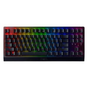 TECLADO GAMING RGB RAZER BLACKWIDOW V3 TKL MECÁNICO ALÁMBRICO USB INGLÉS SWITCH AMARILLO RZ03-03491800-R3M1 NEGRO