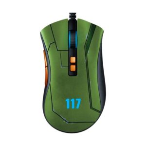 MOUSE GAMING RGB RAZER DEATHADDER V2 ALÁMBRICO USB EDICION HALO 20000 DPI RZ01-03210300-R3M1 VERDE-NEGRO