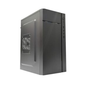 CASE CM12KTRA001C MINI TOWER SIN VENTILACIÓN INCLUIDA CON PANEL LATERAL Y CON FUENTE DE PODER 600W NEGRO