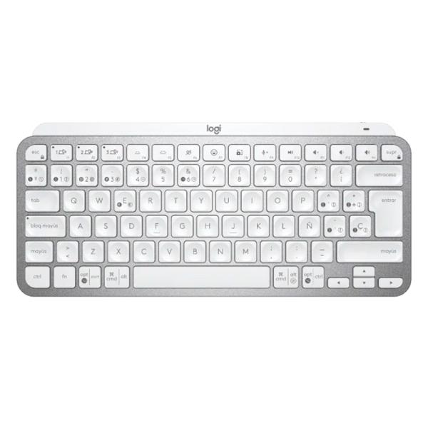 TECLADO LOGITECH MX KEYS MINI MEMBRANA INALÁMBRICO BLUETOOTH ESPAÑOL 920-010477 BLANCO
