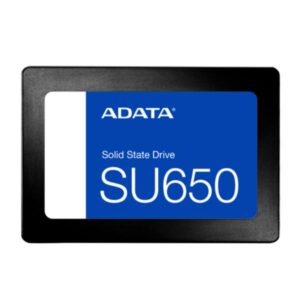 HD INTERNO SOLIDO 1TB ADATA SU650 2.5 PULG SATA III 520MB/S / 450MB/S ASU650SS-1TT-R NEGRO