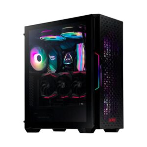 CASE GAMING RGB XPG STARKER AIR MID TOWER VENTILADORES 2 DE 120MM CON VIDRIO LATERAL Y MALLA FRONTAL STARKERAIR-BKCWW NEGRO
