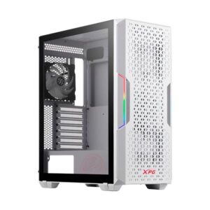CASE GAMING RGB XPG STARKER AIR MID TOWER VENTILADORES 2 DE 120MM  Y MALLA FRONTAL STARKERAIR-WHCWW BLANCO