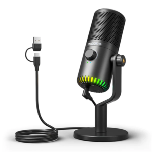 MICRÓFONO GAMING RGB MAONO DM30 USB PROGRAMABLE NEGRO