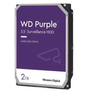 HD INTERNO 2TB WESTERN DIGITAL PURPLE WD23PURZ 3.5 PULG SATA III 5400 RPM 256MB CACHE MORADO