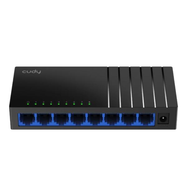 SWITCH CUDY GS108D 4.0 8 PUERTOS GIGABIT ETHERNET 170 M GIGABIT NO ADMINISTRABLE NEGRO