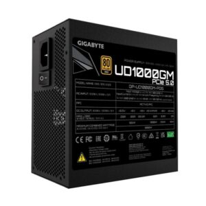 FUENTE DE PODER GIGABYTE GP-UD1000GM PG5 REV 1000W 80 PLUS GOLD FULL MODULAR ATX NEGRO