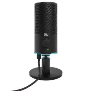 MICRÓFONO GAMING RGB JBL QUANTUM STREAM USB DOBLE PATRÓN JBLQSTREAMBLKAM NEGRO
