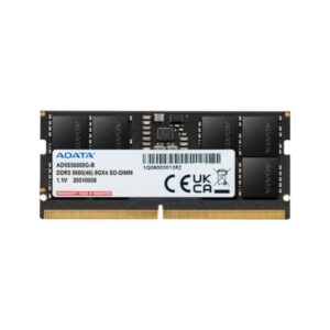 MEMORIA RAM LAPTOP 8GB ADATA AD5S56008G-S DDR5 5600MHZ CL46 1.1V NEGRO