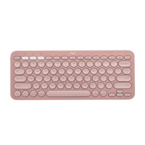 TECLADO  LOGITECH PEBBLE KEYS 2 K380S MEMBRANA INALÁMBRICO BLUETOOTH ESPAÑOL 920-011785 ROSADO
