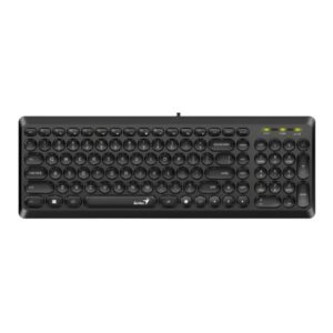 TECLADO GENIUS SLIMSTAR Q200 MEMBRANA ALÁMBRICO USB ESPAÑOL 31310020401 NEGRO