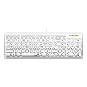 TECLADO GENIUS SLIMSTAR Q200 MEMBRANA ALÁMBRICO USB ESPAÑOL 31310020411 BLANCO
