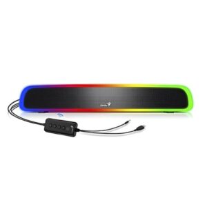 BARRA DE SONIDO RGB GENIUS 200BT 4W BLUETOOTH 3.5MM 31730045400 NEGRO