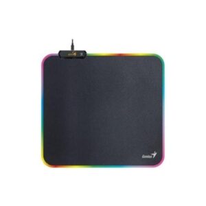 MOUSE PAD GAMING RGB GENIUS GX-PAD 260S 24X24CM TELA Y GOMA 31250018400 NEGRO