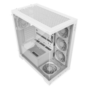 CASE GAMING RGB XPG INVADER X MID TOWER VENTILADORES 5 DE 120MM CON VIDRIO LATERAL Y FRONTAL INVADERXMT-WHCWW BLANCO