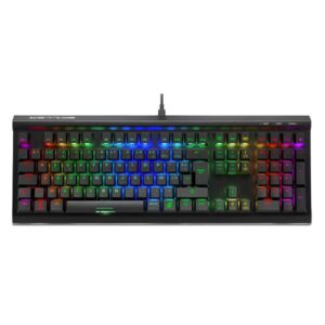 TECLADO GAMING RGB SHARKOON SKILLER SGK60 MECÁNICO ALÁMBRICO USB INGLÉS SWITCH ROJO 4044951030057 NEGRO