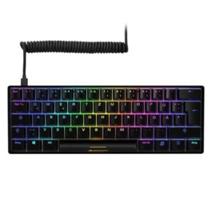 TECLADO GAMING RGB SHARKOON SKILLER SGK50 S4 TKL MECÁNICO ALÁMBRICO USB INGLÉS SWITCH AZUL 4044951033836 NEGRO