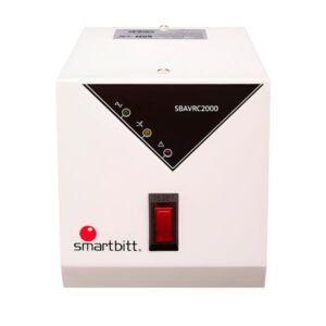 REGULADOR DE VOLTAJE SMARTBITT SBAVRC2000 2000VA 1200W 1 TOMA 80?150 VCA RETARDO DE ENCENDIDO LÍNEA BLANCA BLANCO / NEGRO